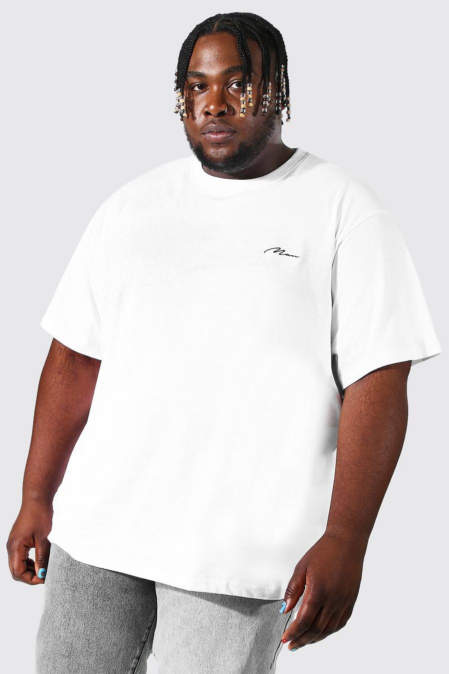 White Plus Man T-Shirt Met Logo image number 1
