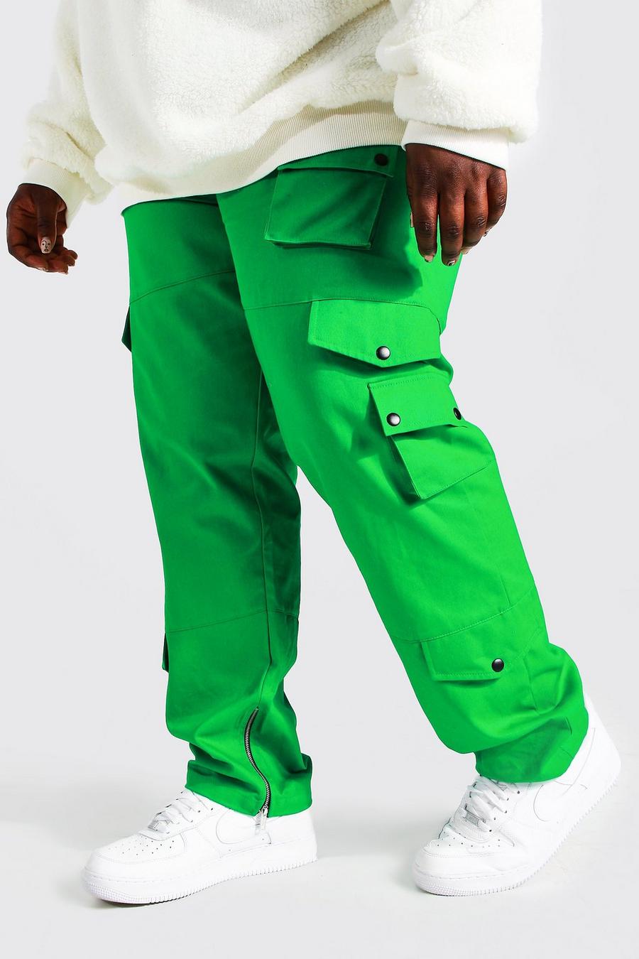 Green Plus Relaxed Fit Cargo Trouser image number 1