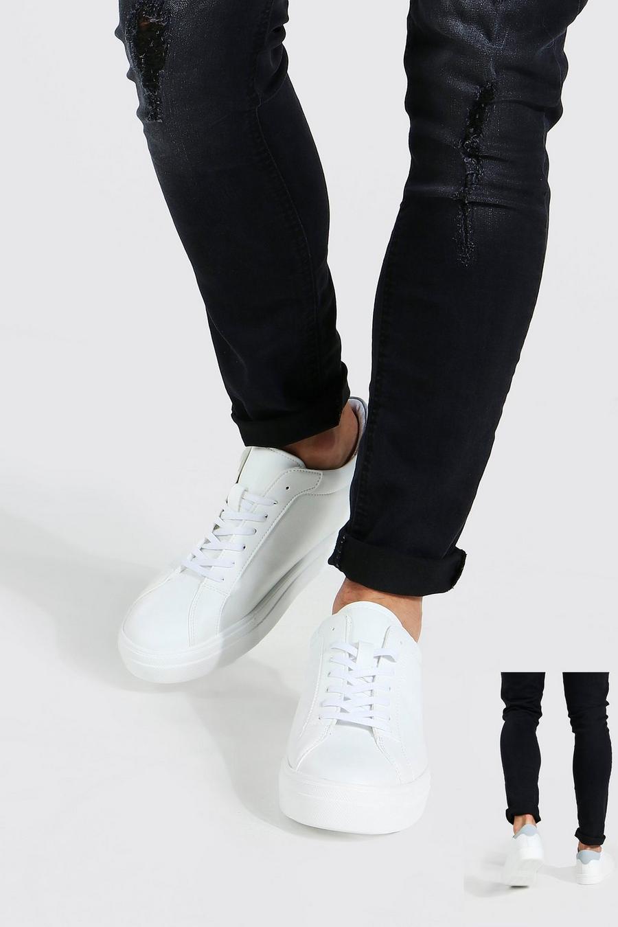 Klobige Sneaker in Leder-Look, Grey gris image number 1
