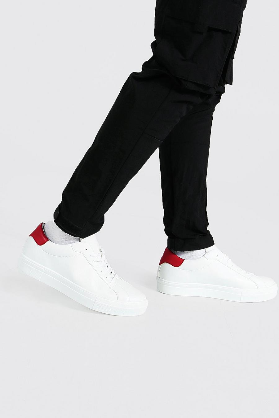 Klobige Sneaker in Leder-Look, Red image number 1