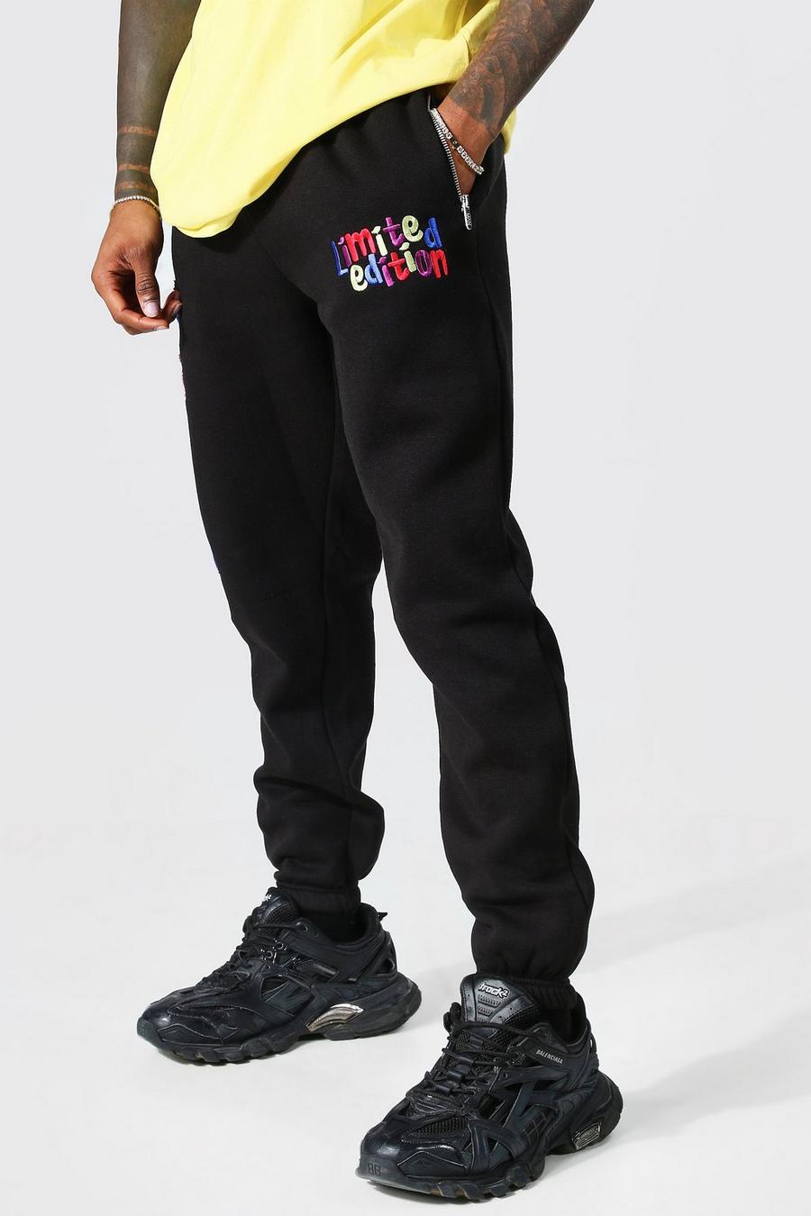 Pantalón deportivo Official Regular con apliques, Black negro image number 1