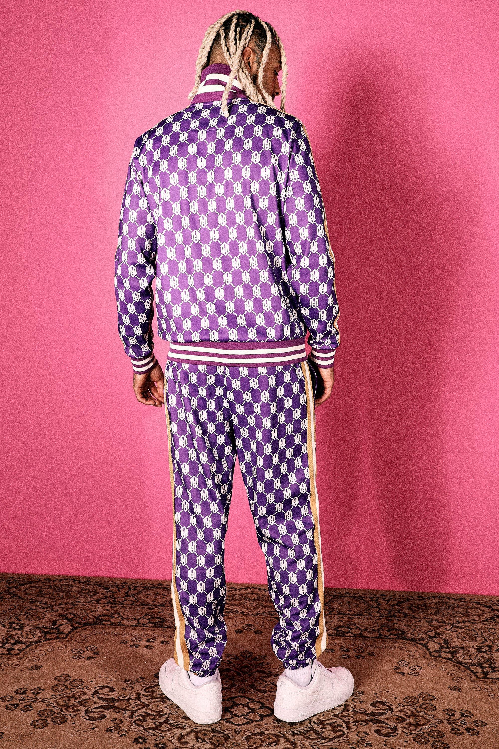 Gucci purple hot sale tracksuit