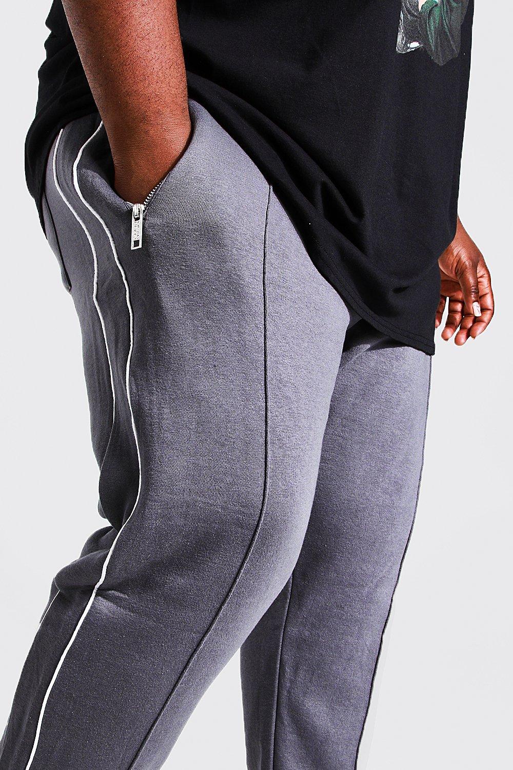 Plus Size Skinny Fit Joggers With Piping boohoo NO