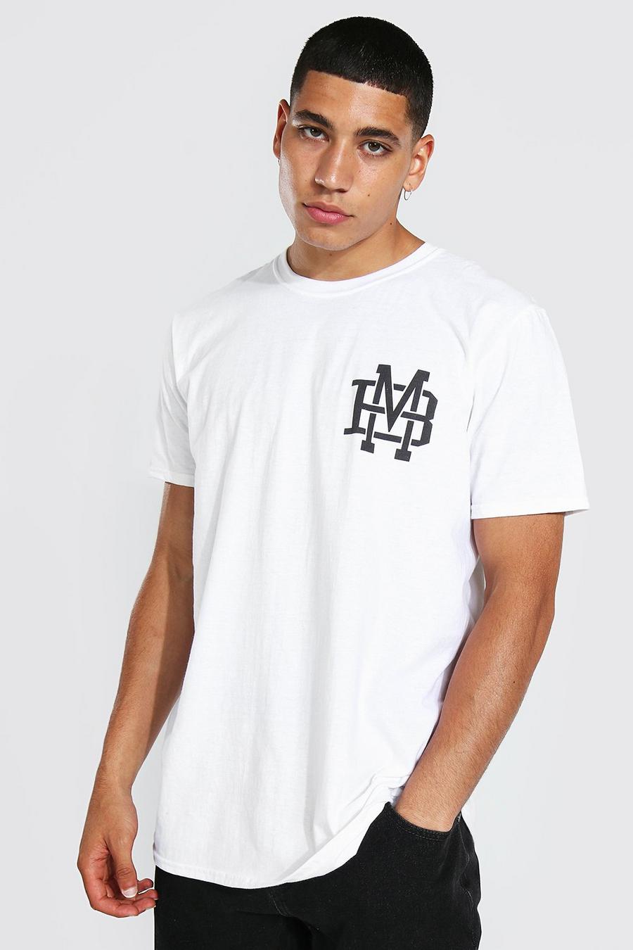 White Mb Graphic T-Shirt image number 1