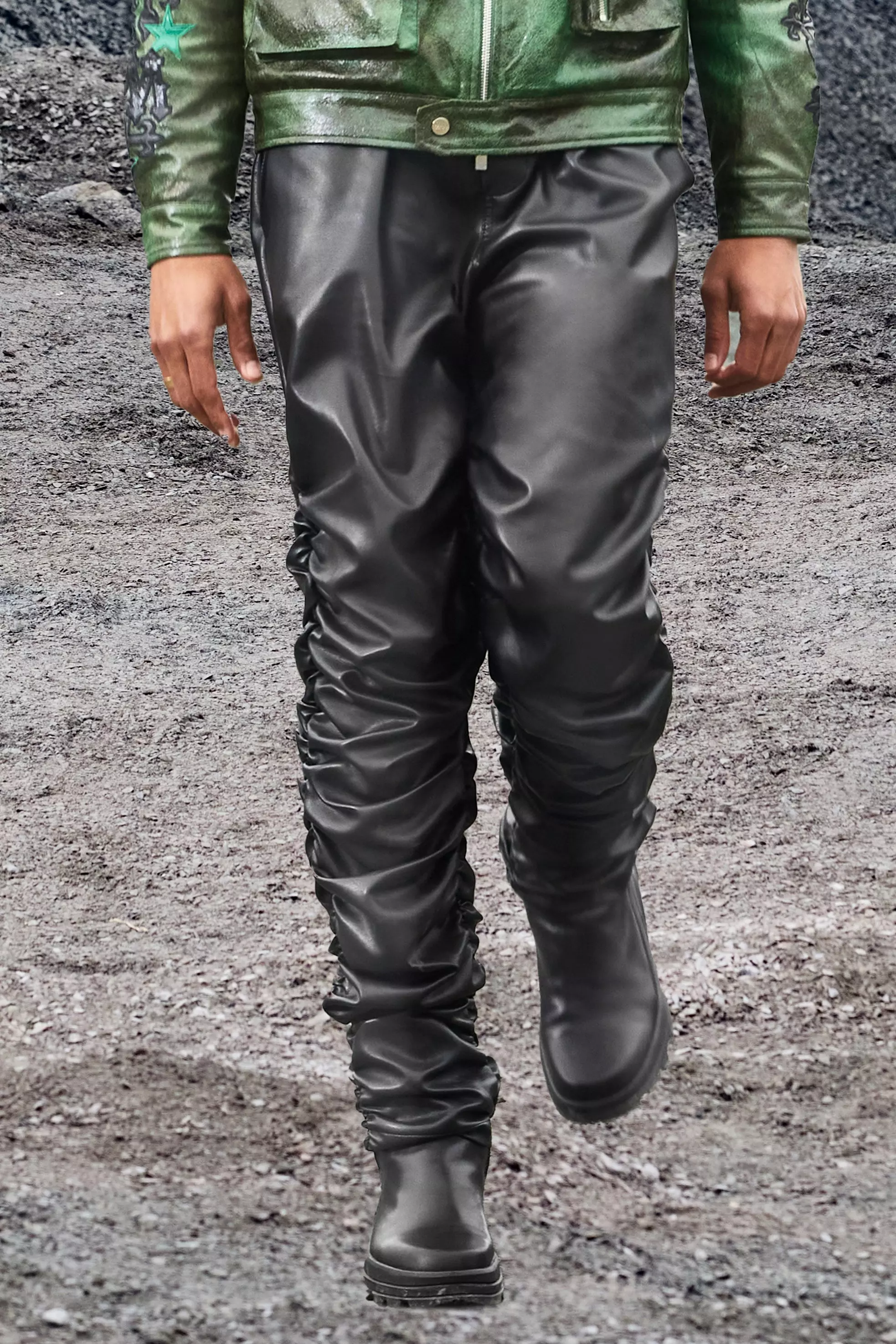 Mens 2024 pu trousers