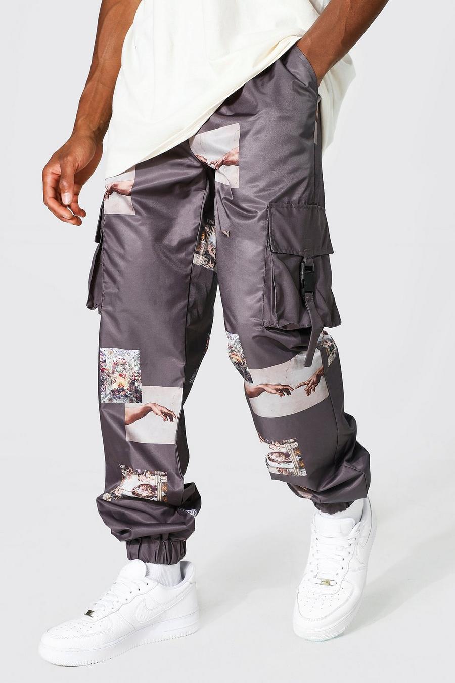 Chocolate Official Man Renaissance Shell Cargo Trousers image number 1