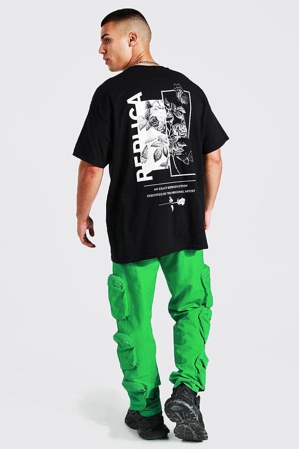 Man Crinkle Shell Multi Pocket Cargo Trousers | boohoo USA