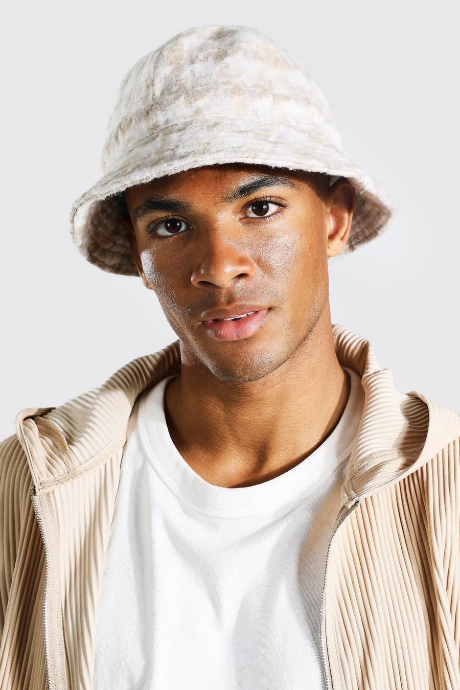 ניטרלי כובע טמבל סרוק עם משבצות משוננות image number 1