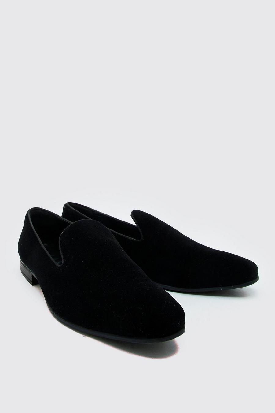 Black Loafers i velour image number 1