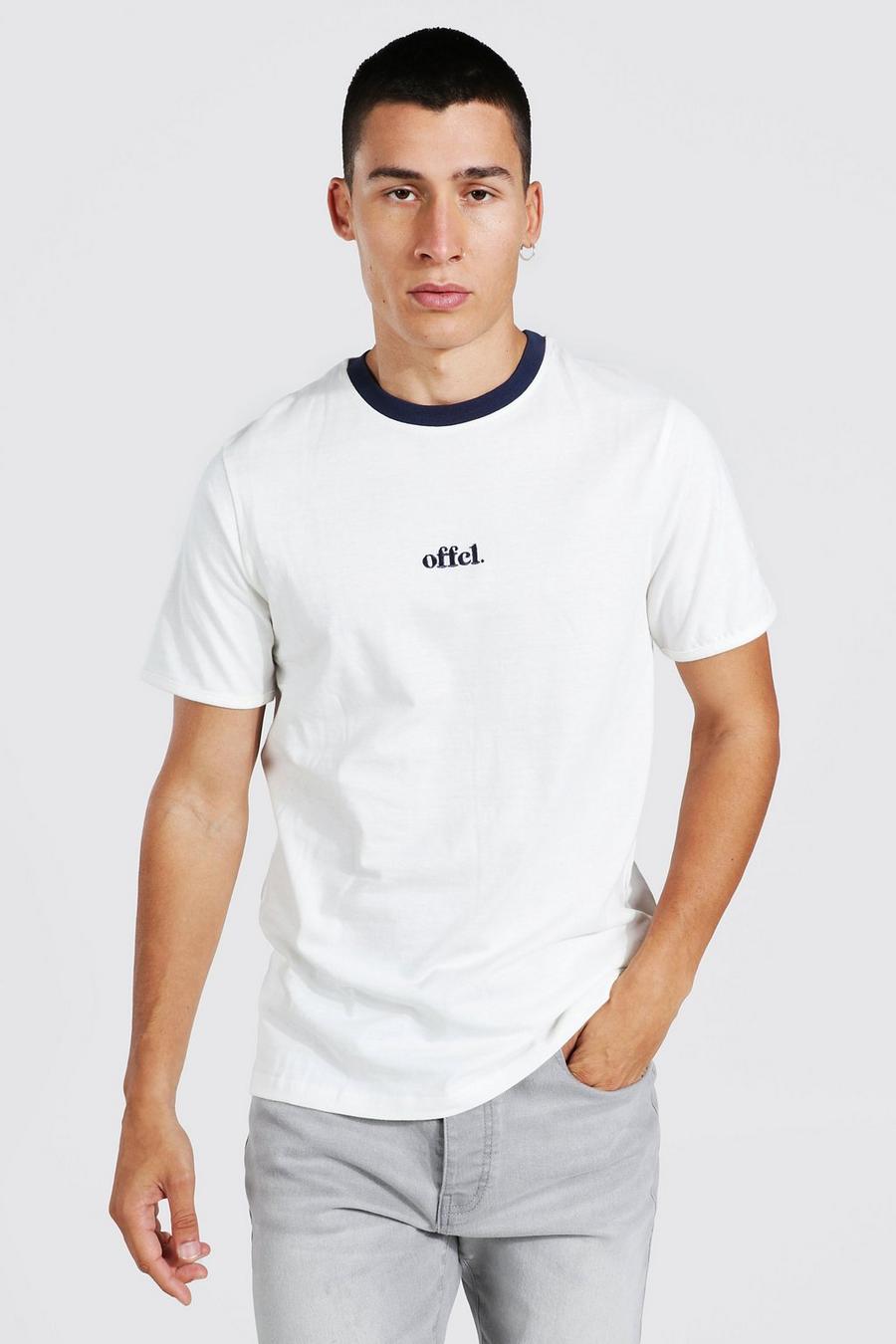 Slim Fit Ringer-T-Shirt mit Offcl-Motiv, Sand beige image number 1