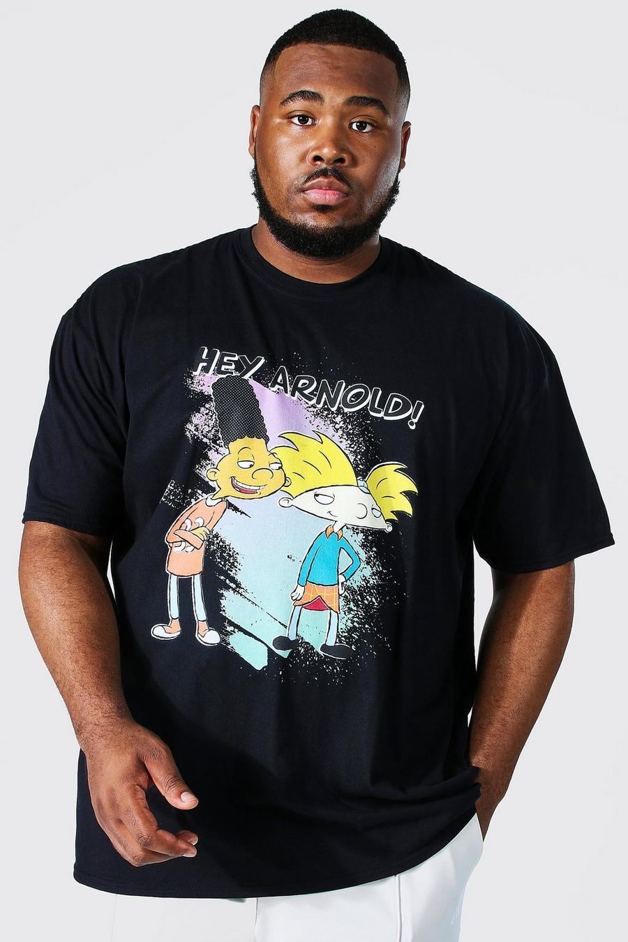 T-shirt Plus Size ufficiale Hey Arnold, Black negro image number 1