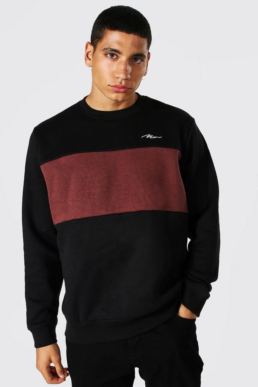 Original MAN Sweatshirt med blockfärger image number 1