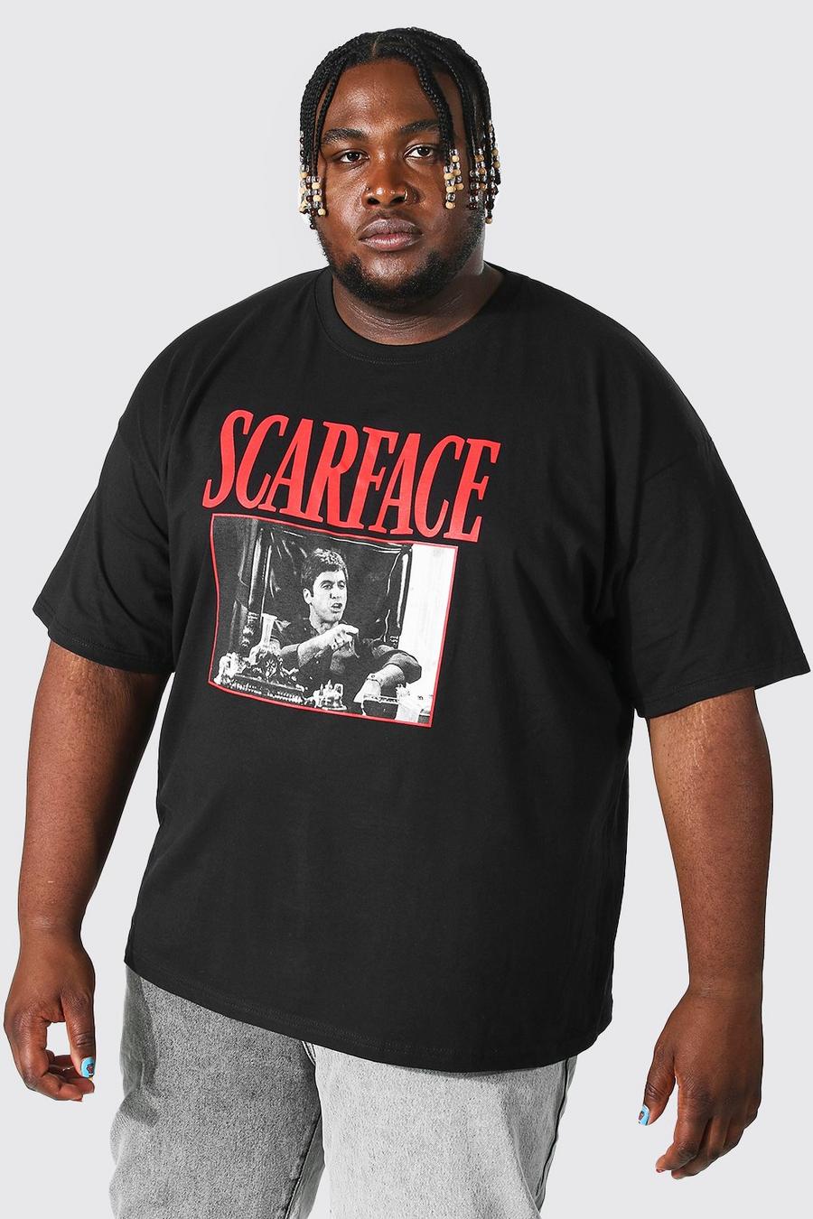 Plus T-Shirt mit Scarface Foto-Print, Black noir image number 1