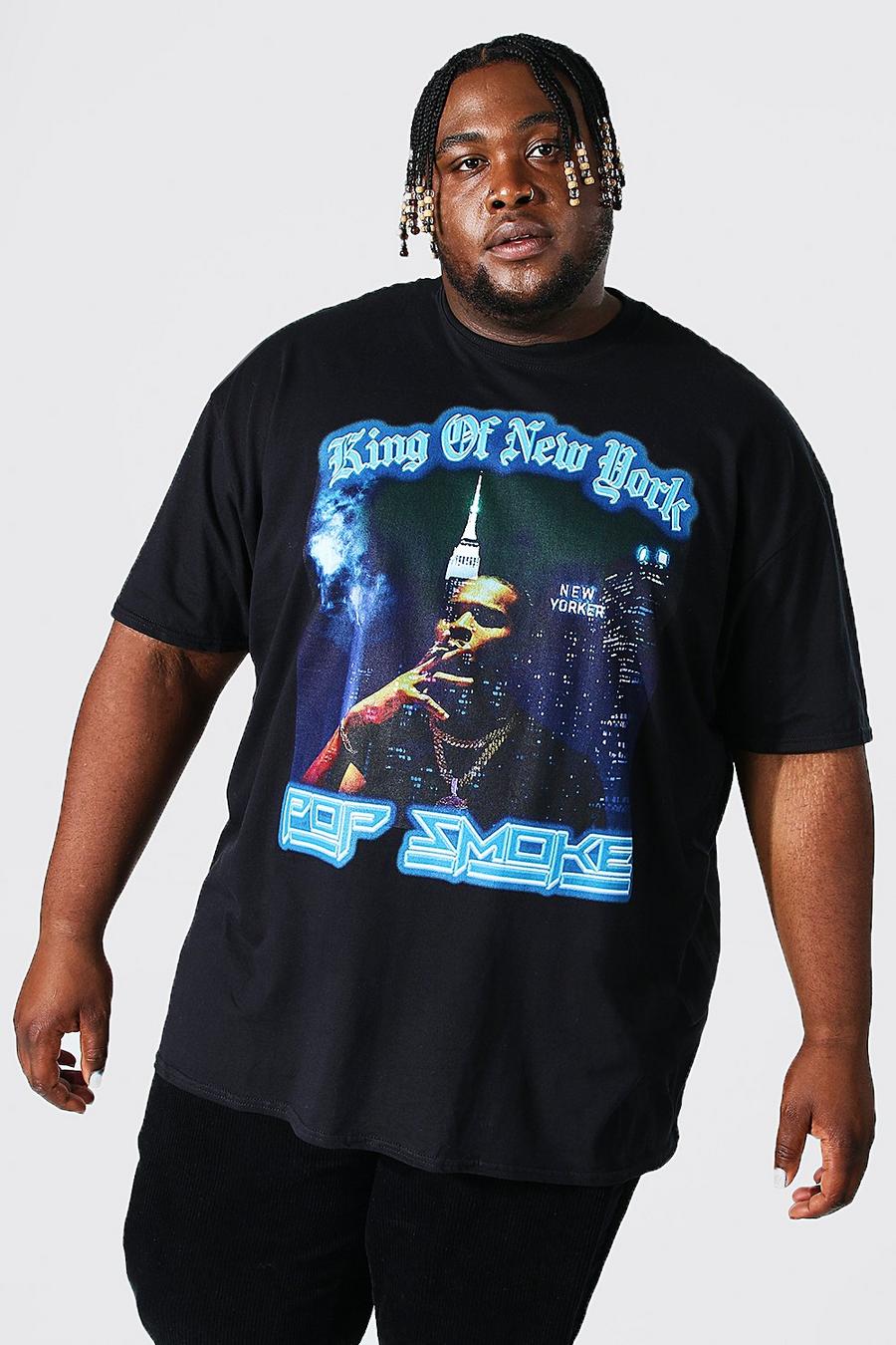 Camiseta Plus con estampado New York de Pop Smoke, Black negro image number 1