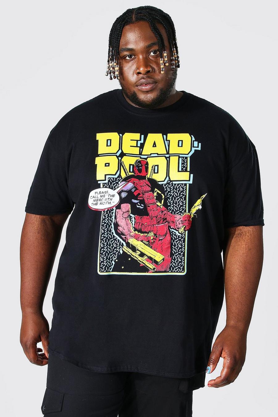Black Plus Gelicenseerd Marvel Deadpool T-Shirt image number 1