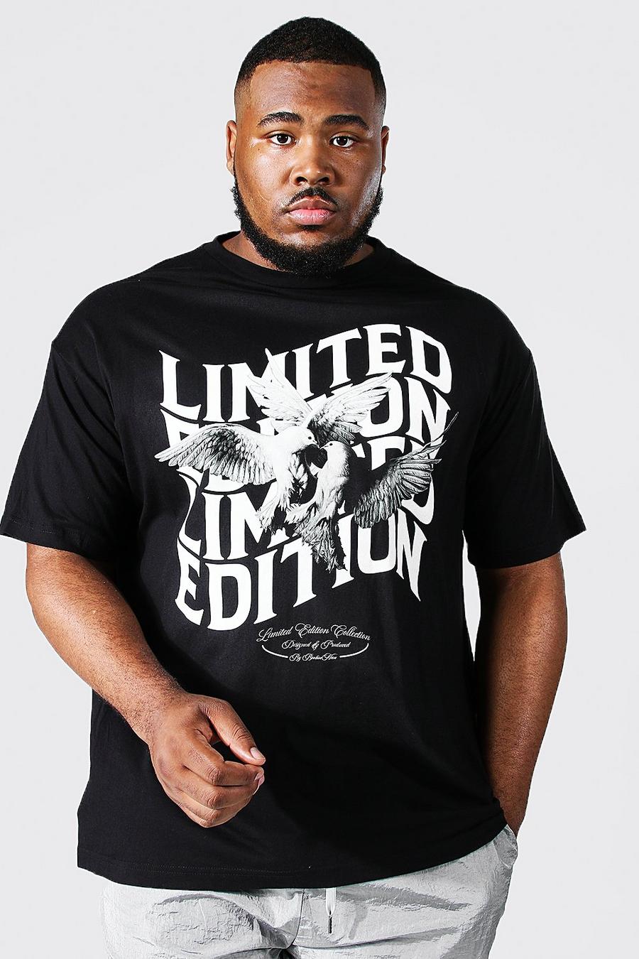 T-shirt Plus Size Limited Edn con colomba, Black negro image number 1