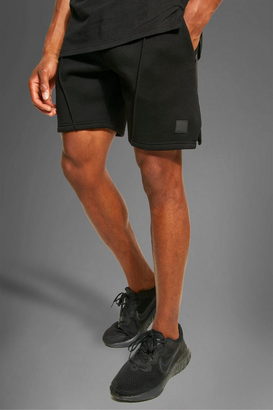 Black Man Active Gym Seam Detail Shorts image number 1