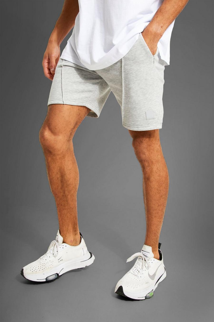 Grey marl Man Active Gym Seam Detail Shorts