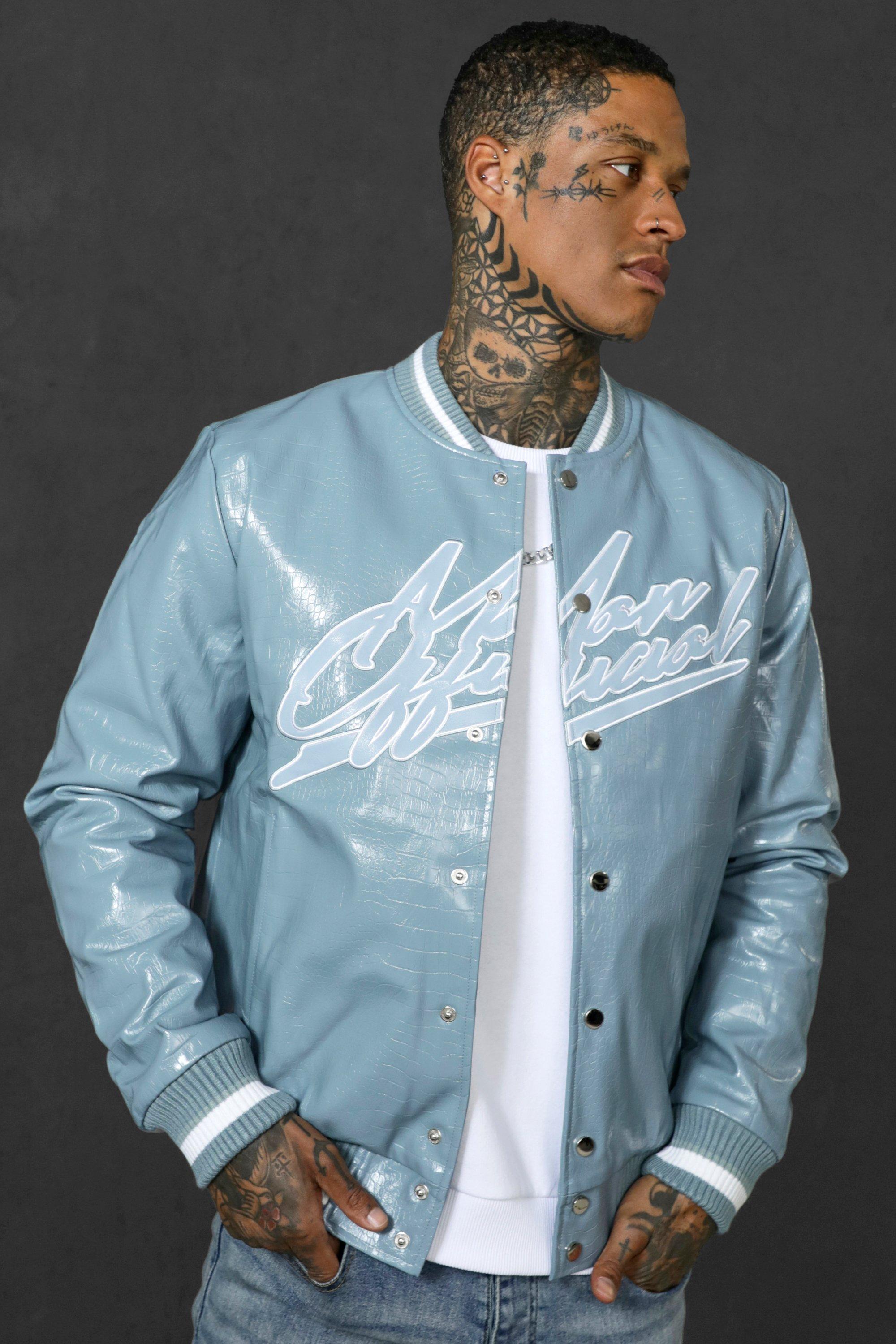 boohoo mens varsity jacket