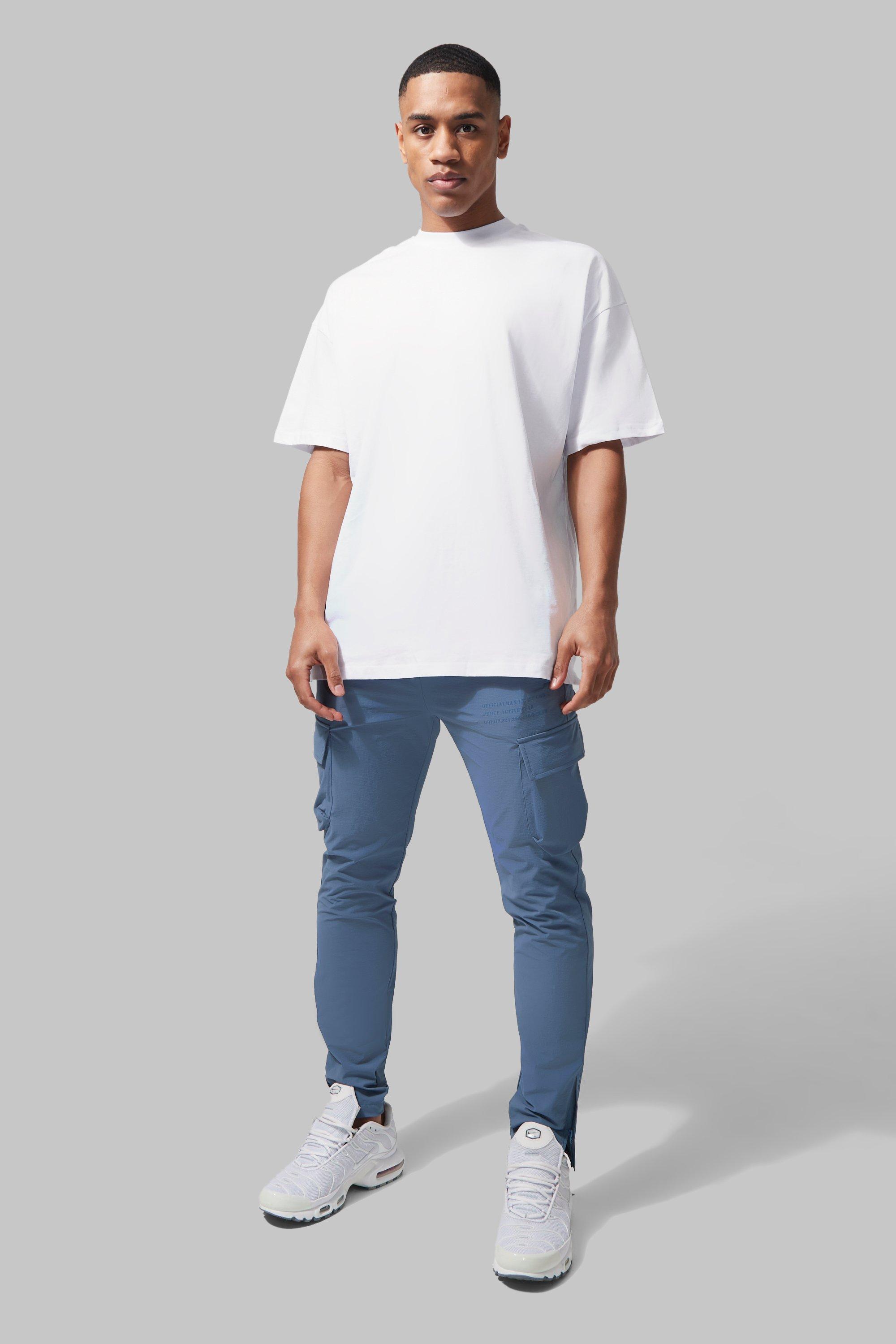 Man Active Oversized T Shirt Met Zijsplit