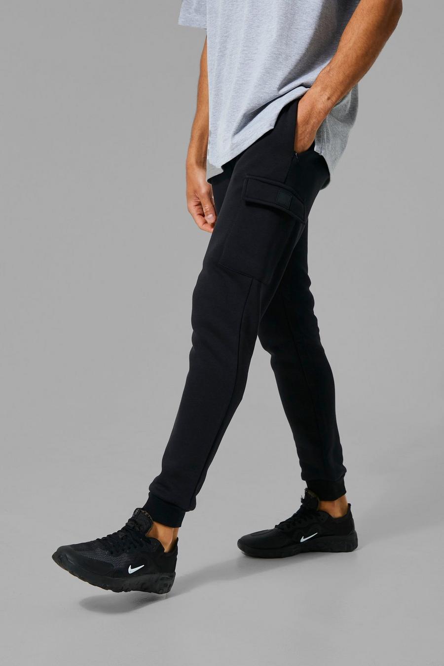 Black Active Training Dept Slim Woven Perforated Jogger