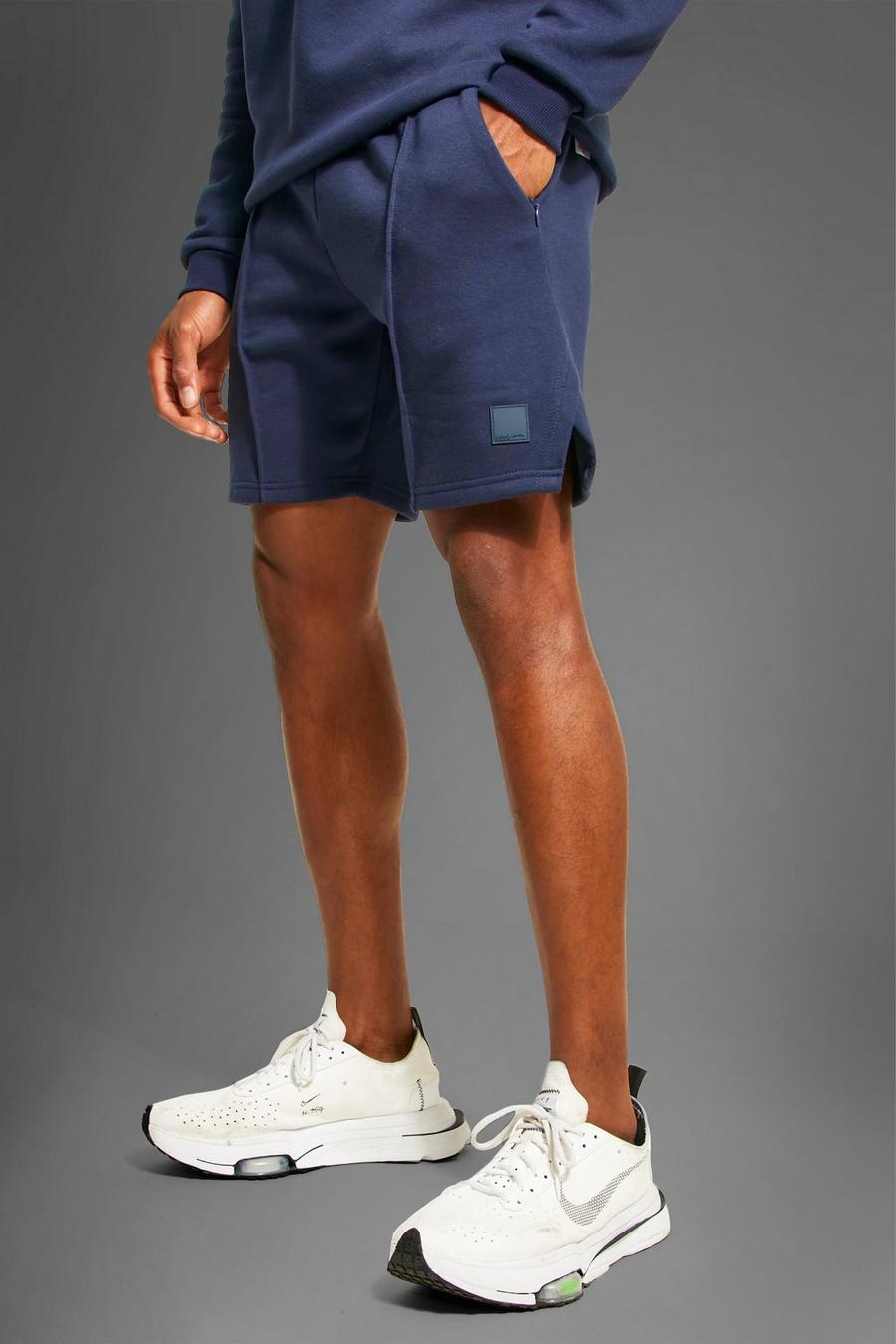 Pantalón corto MAN Active con detalle de costuras, Navy azul marino image number 1