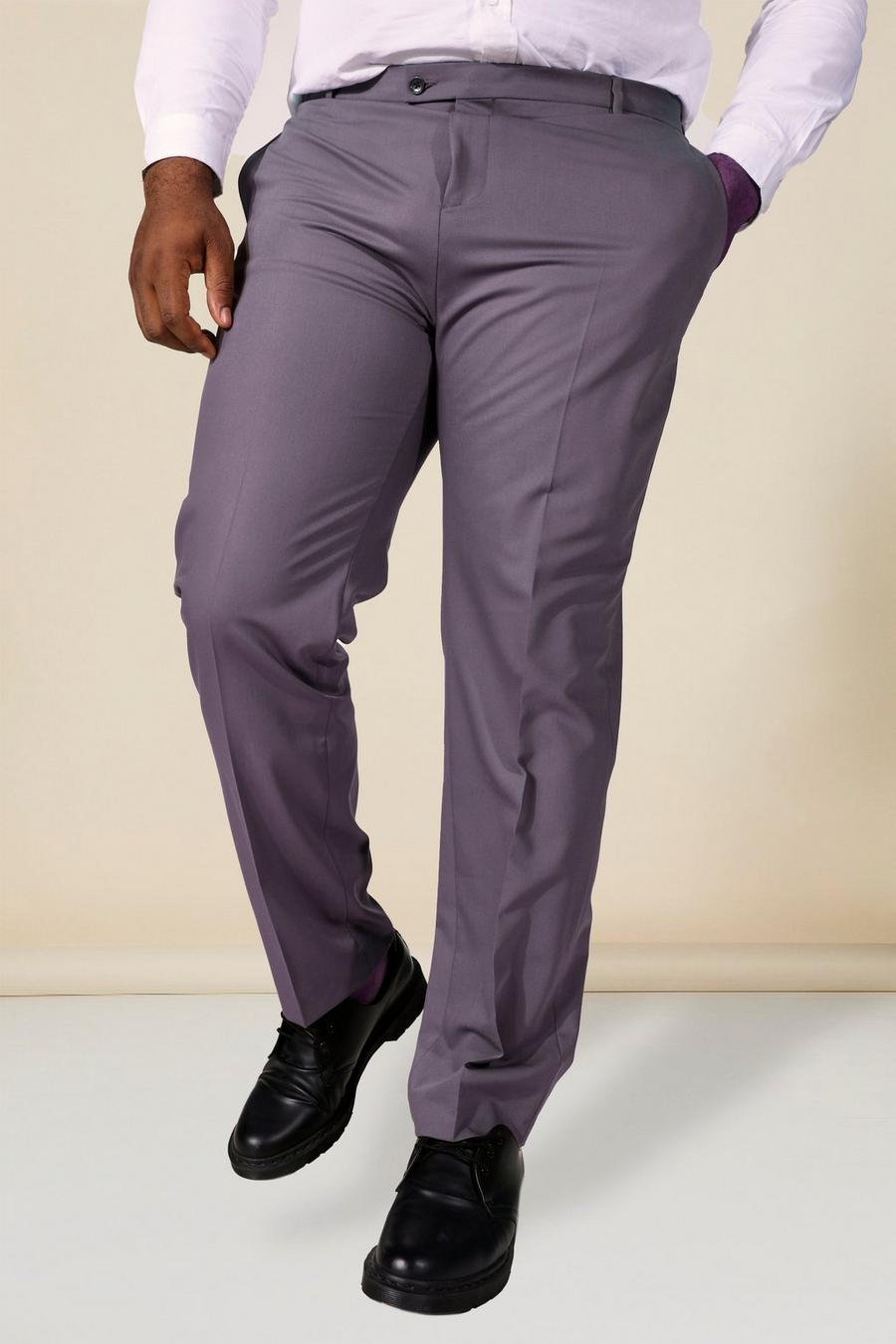 Slate grå Plus - Kostymbyxor i skinny fit image number 1