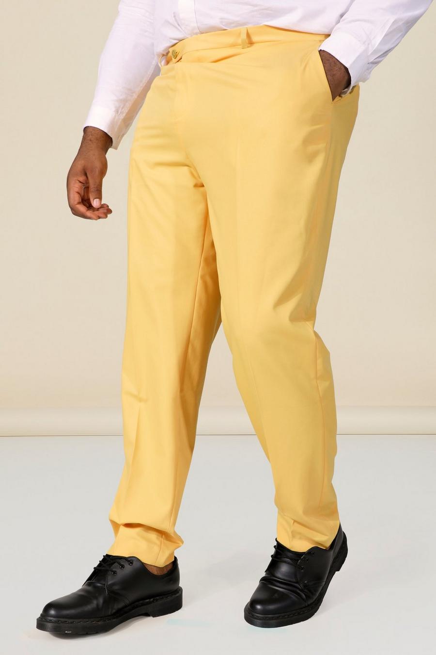 Mustard gul Plus - Kostymbyxor i skinny fit image number 1