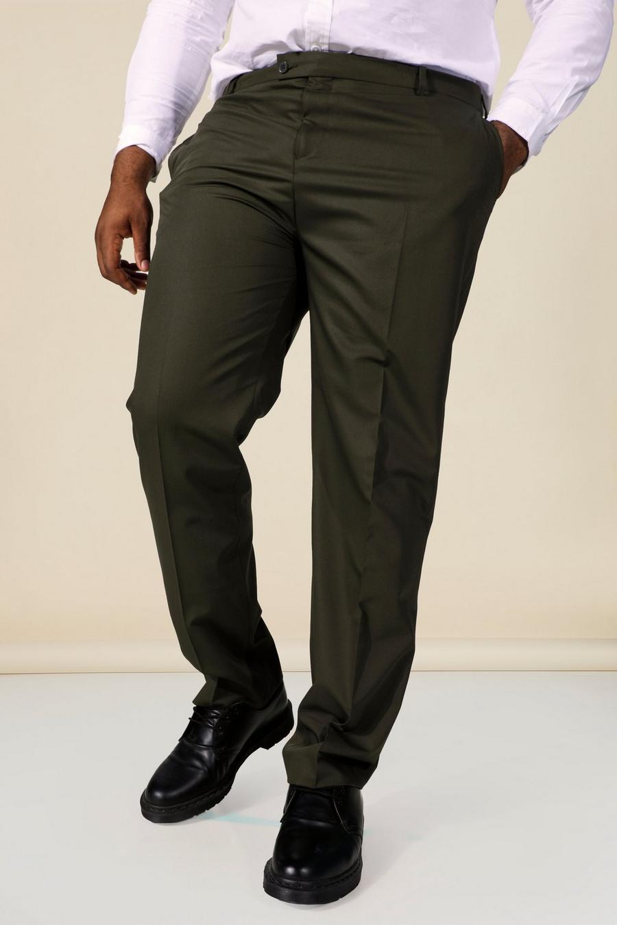 חאקי מכנסי סקיני אלגנטיים, מידות גדולות image number 1