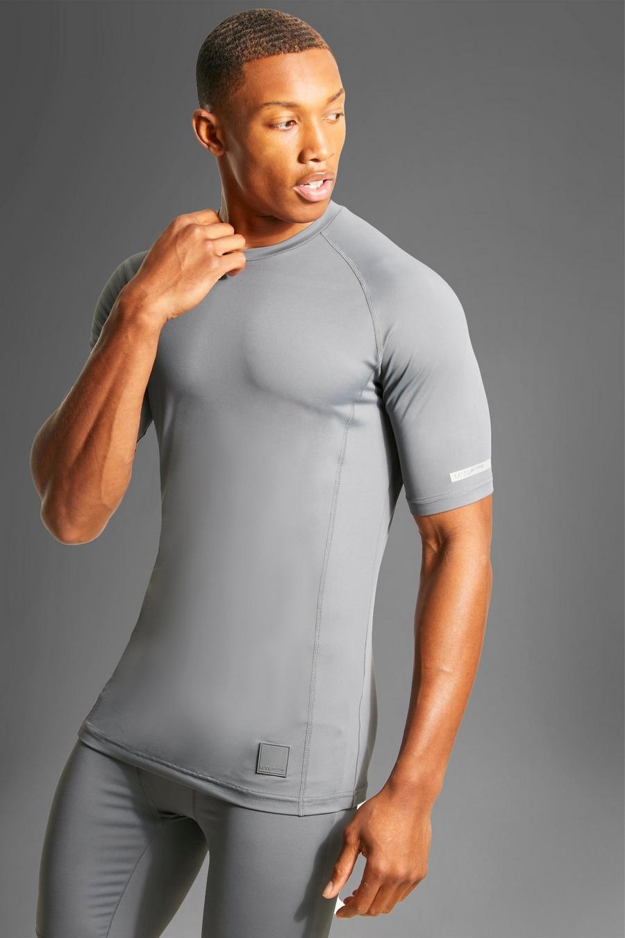 Charcoal Man Active Performance Compression T-shirt image number 1