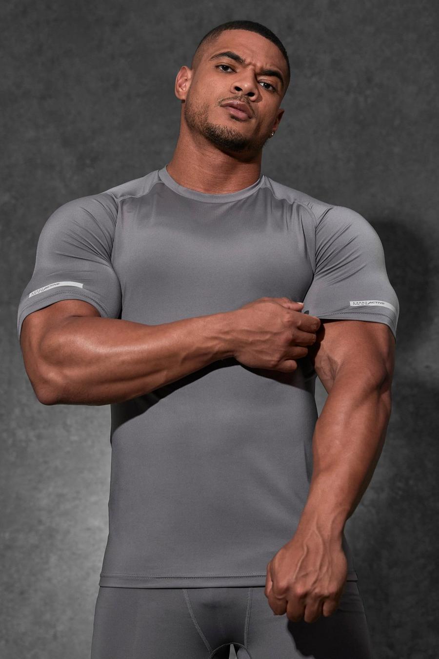 Man Active Performance Raglan T-Shirt, Anthrazit grey image number 1