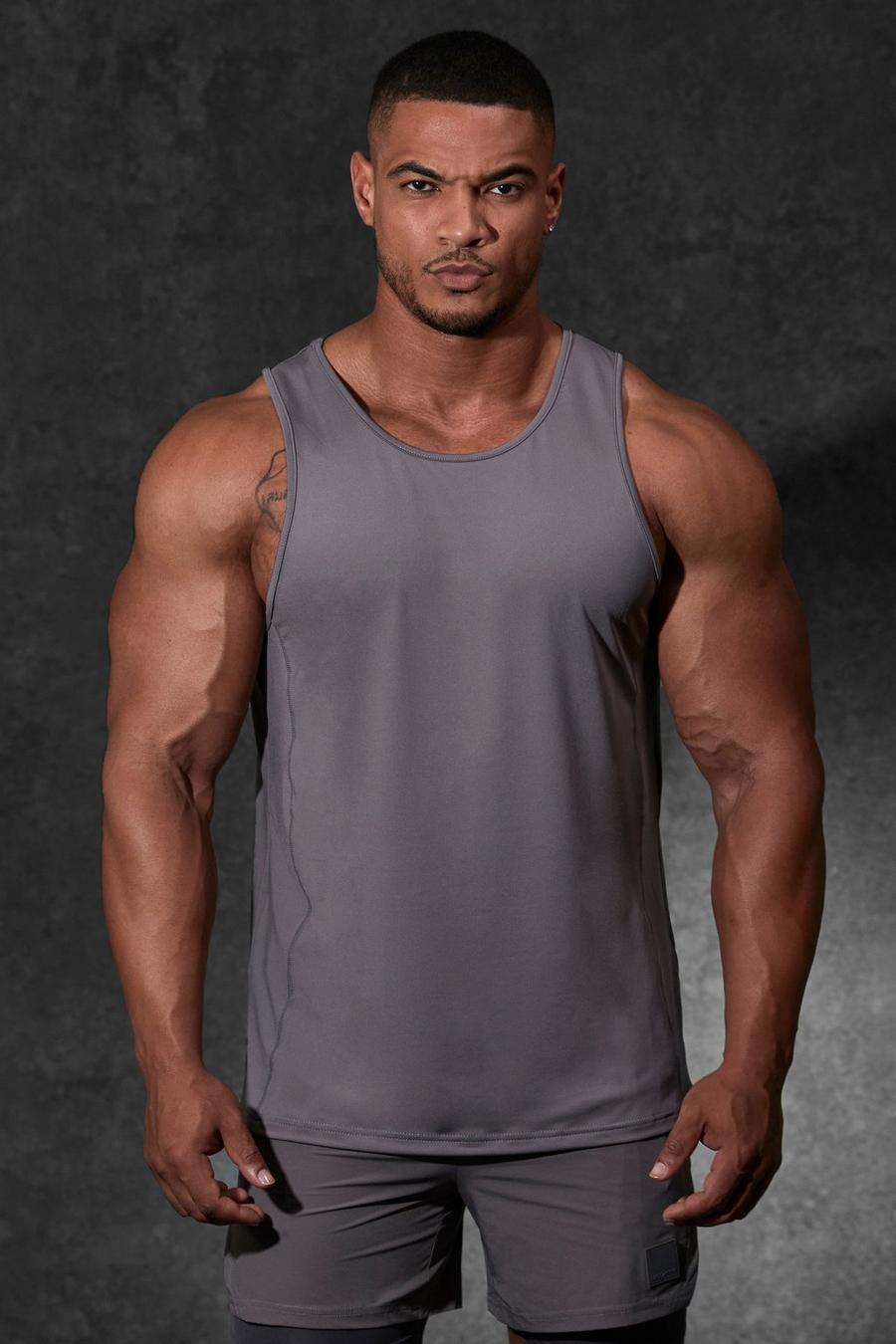 T-shirt sans manches - MAN Active, Charcoal grey image number 1