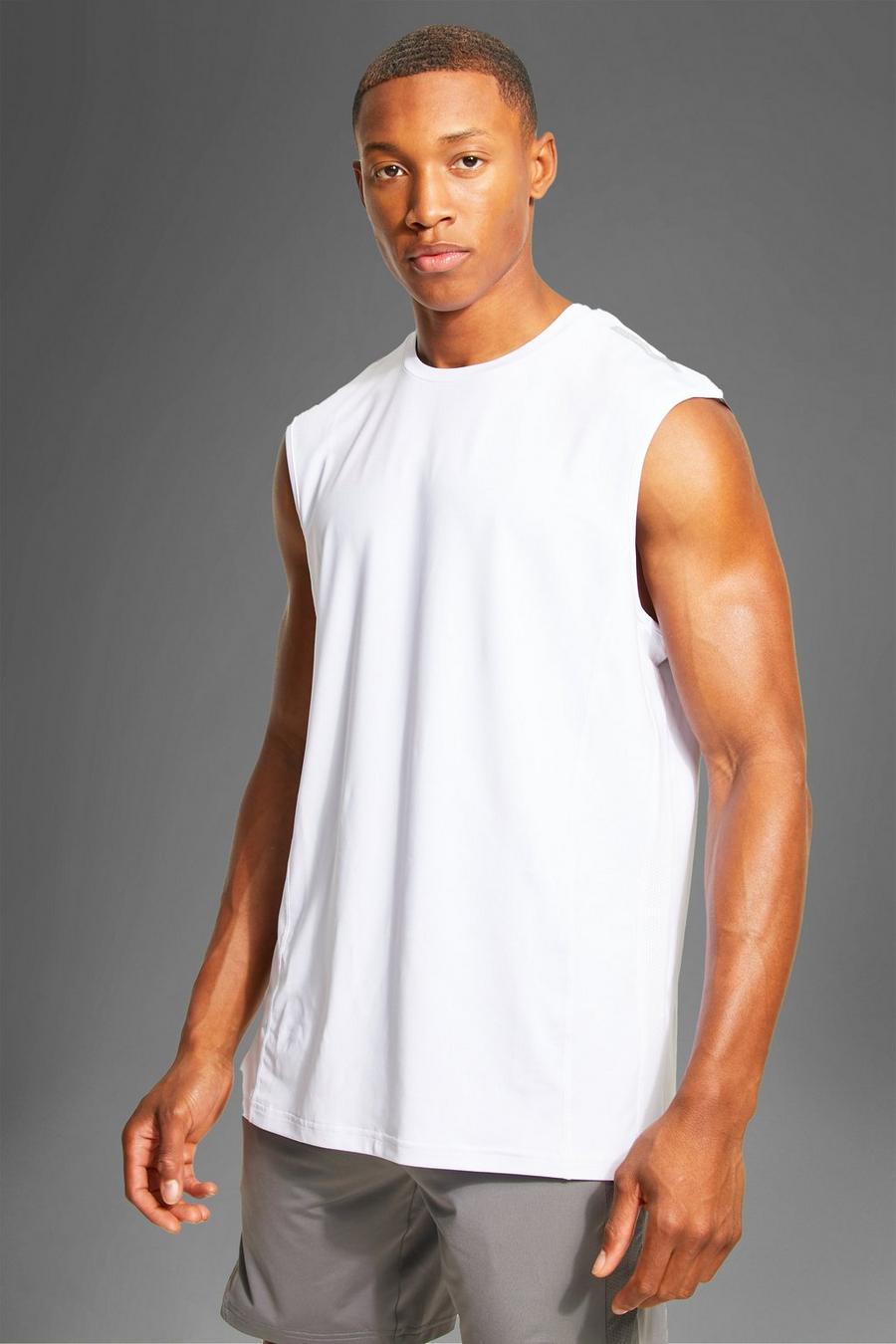 White weiß Man Active Performance Tank image number 1