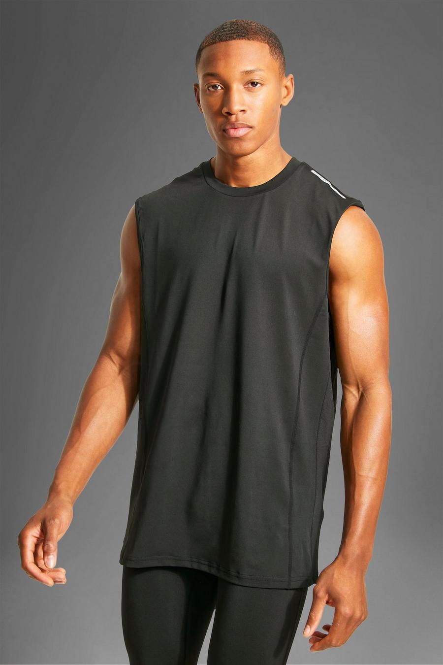 T-shirt sans manches - MAN Active, Black schwarz image number 1