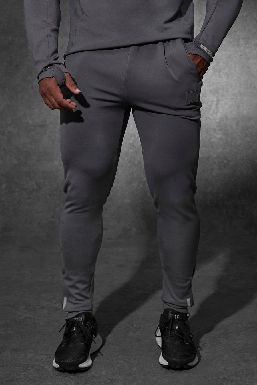 פחם grigio מכנסי ריצה ספורטיביים לאימונים עם כיתוב Man