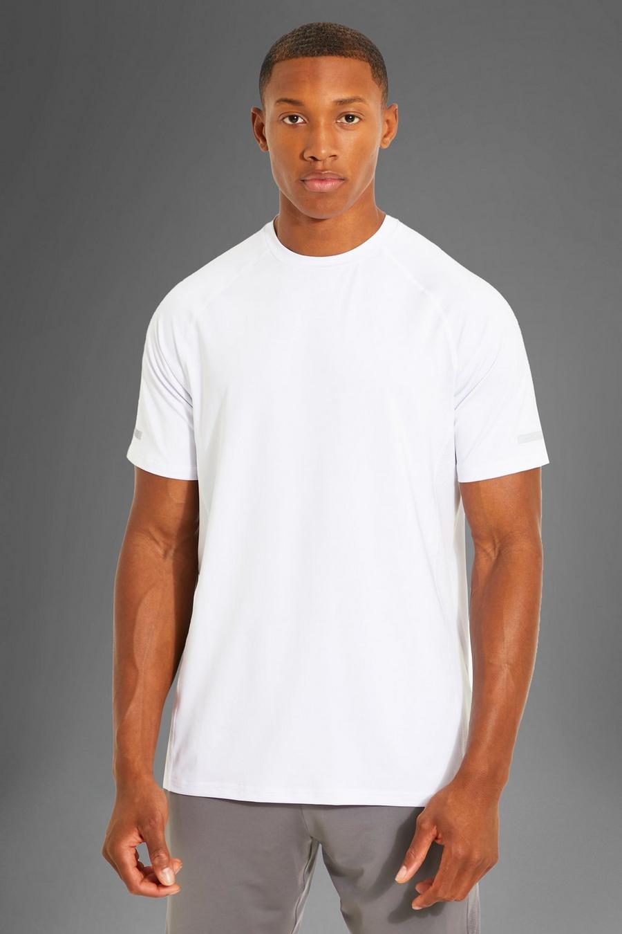 T-shirt Man Active per alta performance con maniche raglan, White image number 1