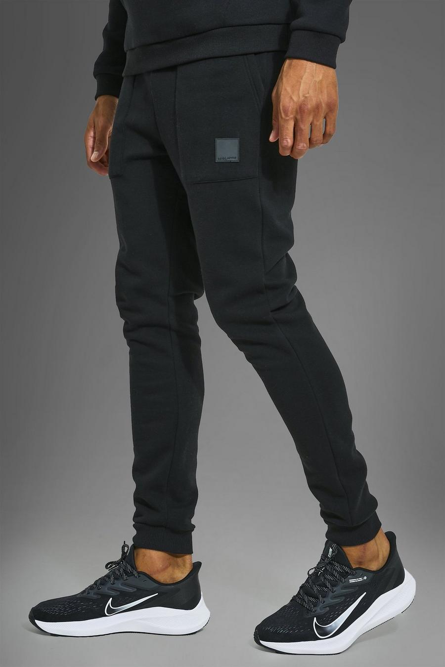 Pantalón deportivo Tall MAN Active deportivo con bolsillos, Black negro image number 1