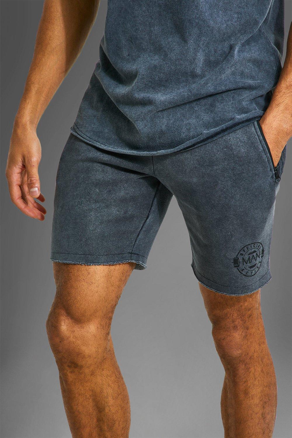 Mens raw edge shorts outlet