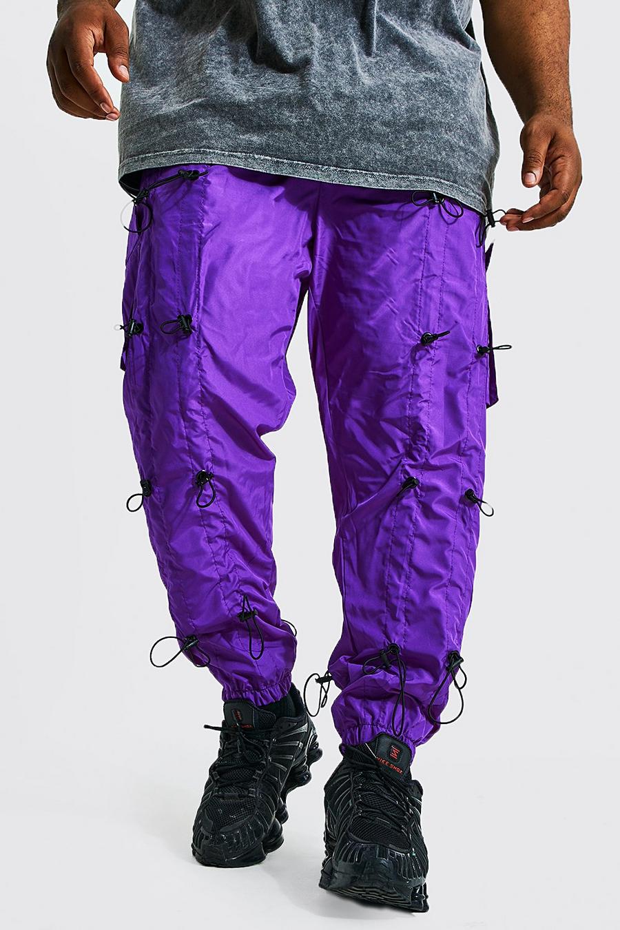 Purple Plus Loose Fit All Over Toggle Cargo Trouser image number 1