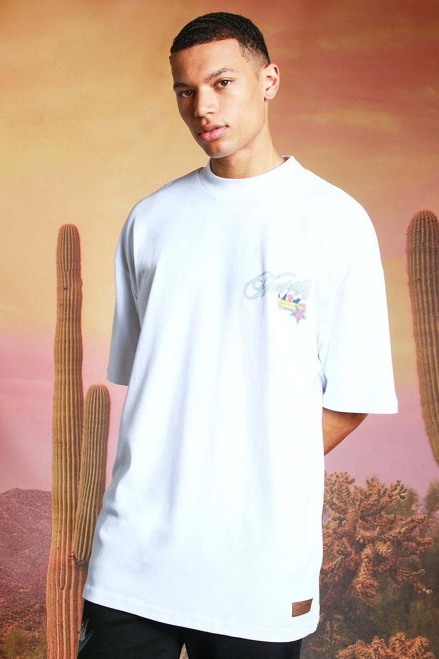 Camiseta Tall oversize con estampado gráfico Heartless, White image number 1