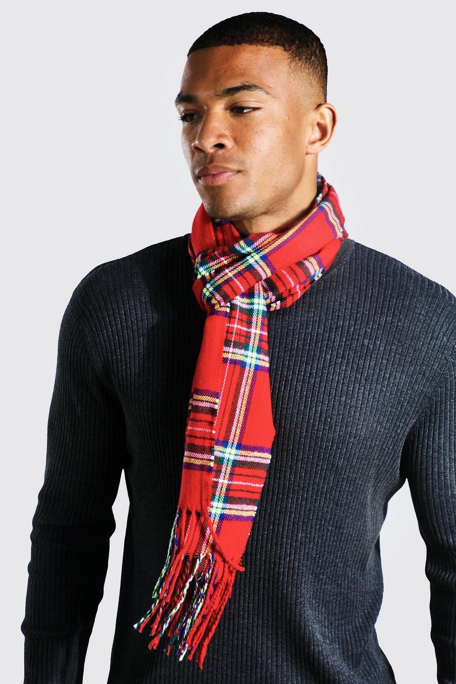 Red Tartan Woven Scarf image number 1