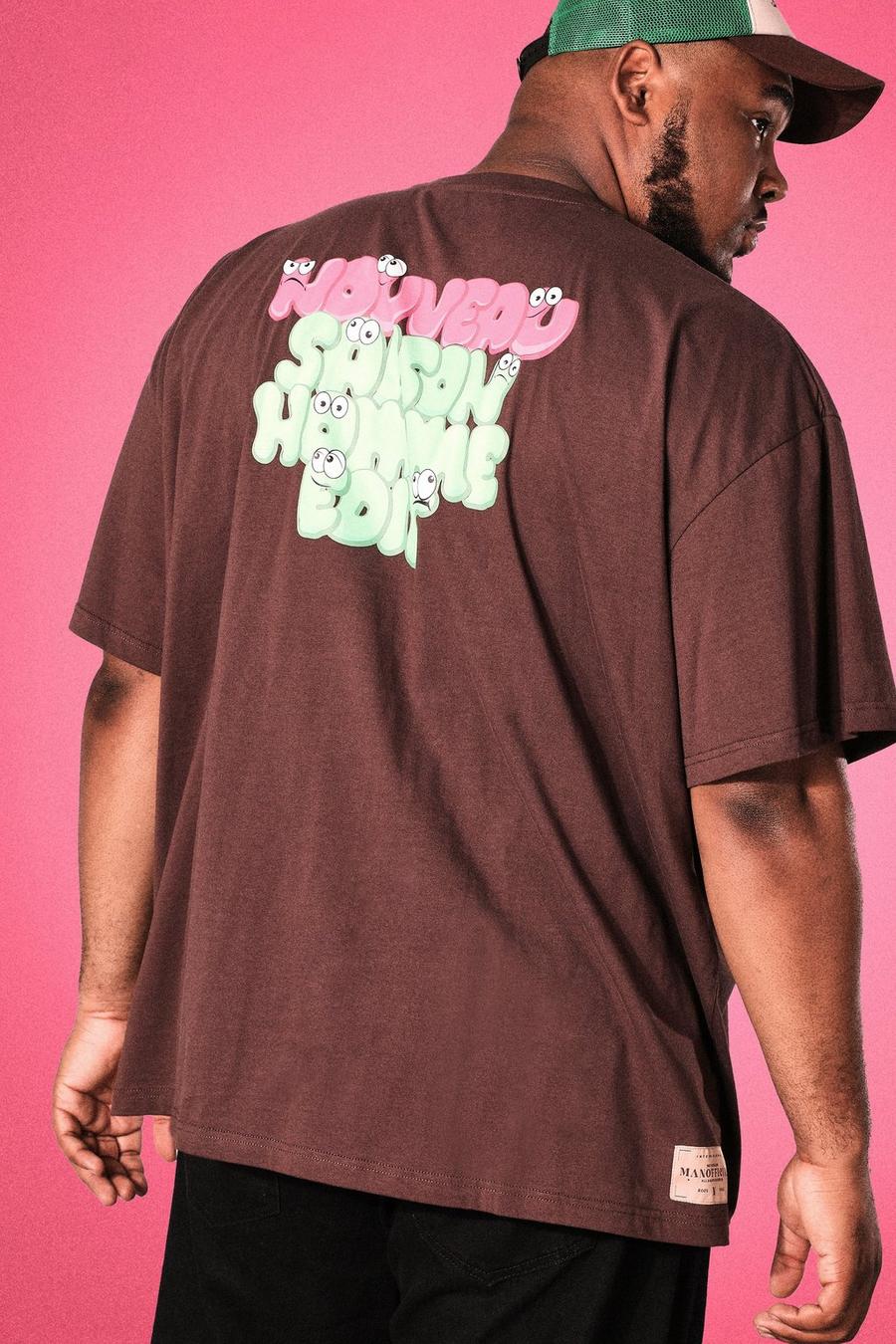Chocolate brown Plus - Official MAN Oversize t-shirt image number 1