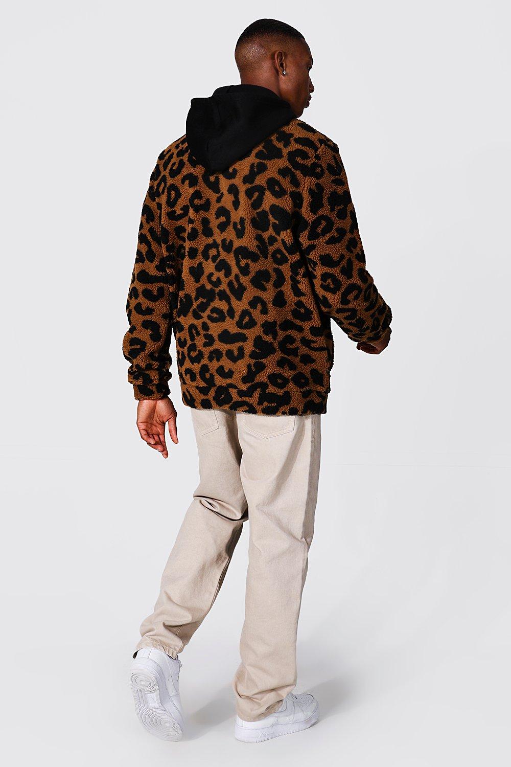 Leopard cheap hoodie men