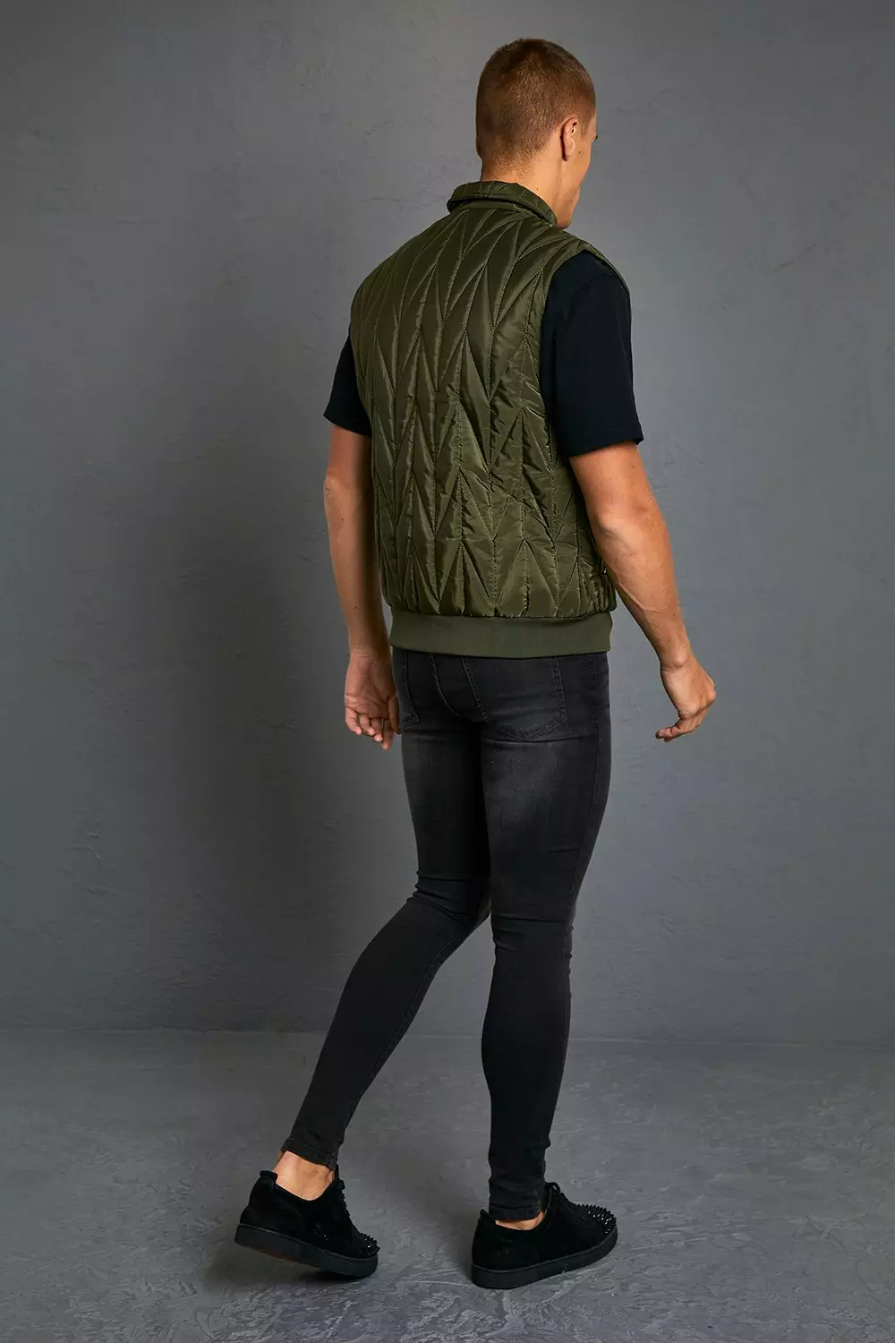 Khaki جاليه مبطن صورة بديلة