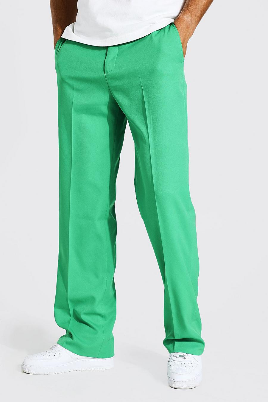 Green grön Tall Straight Leg Trouser image number 1