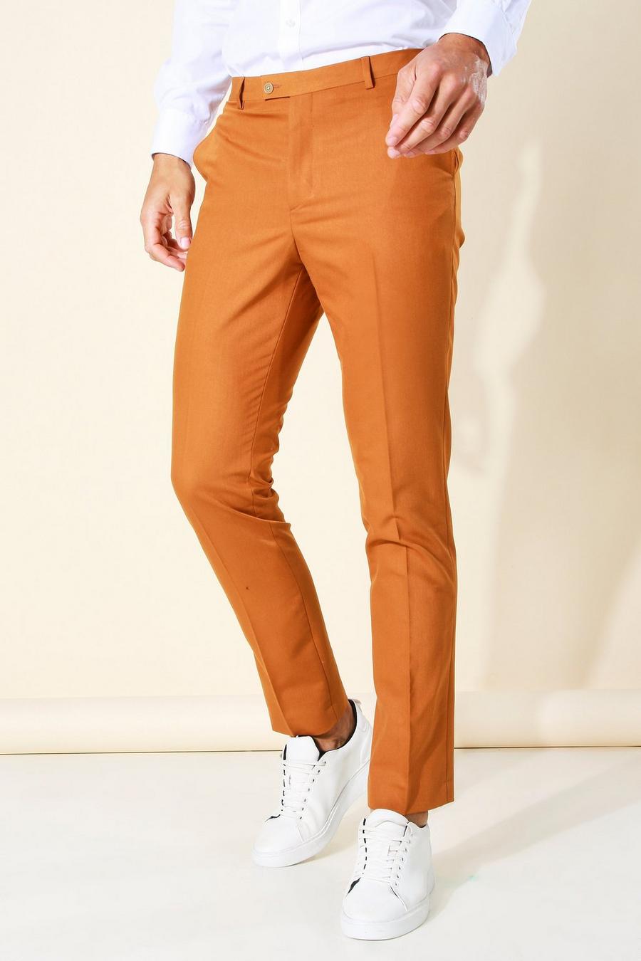 Tall - Pantalon court habillé coupe skinny , Mustard jaune image number 1