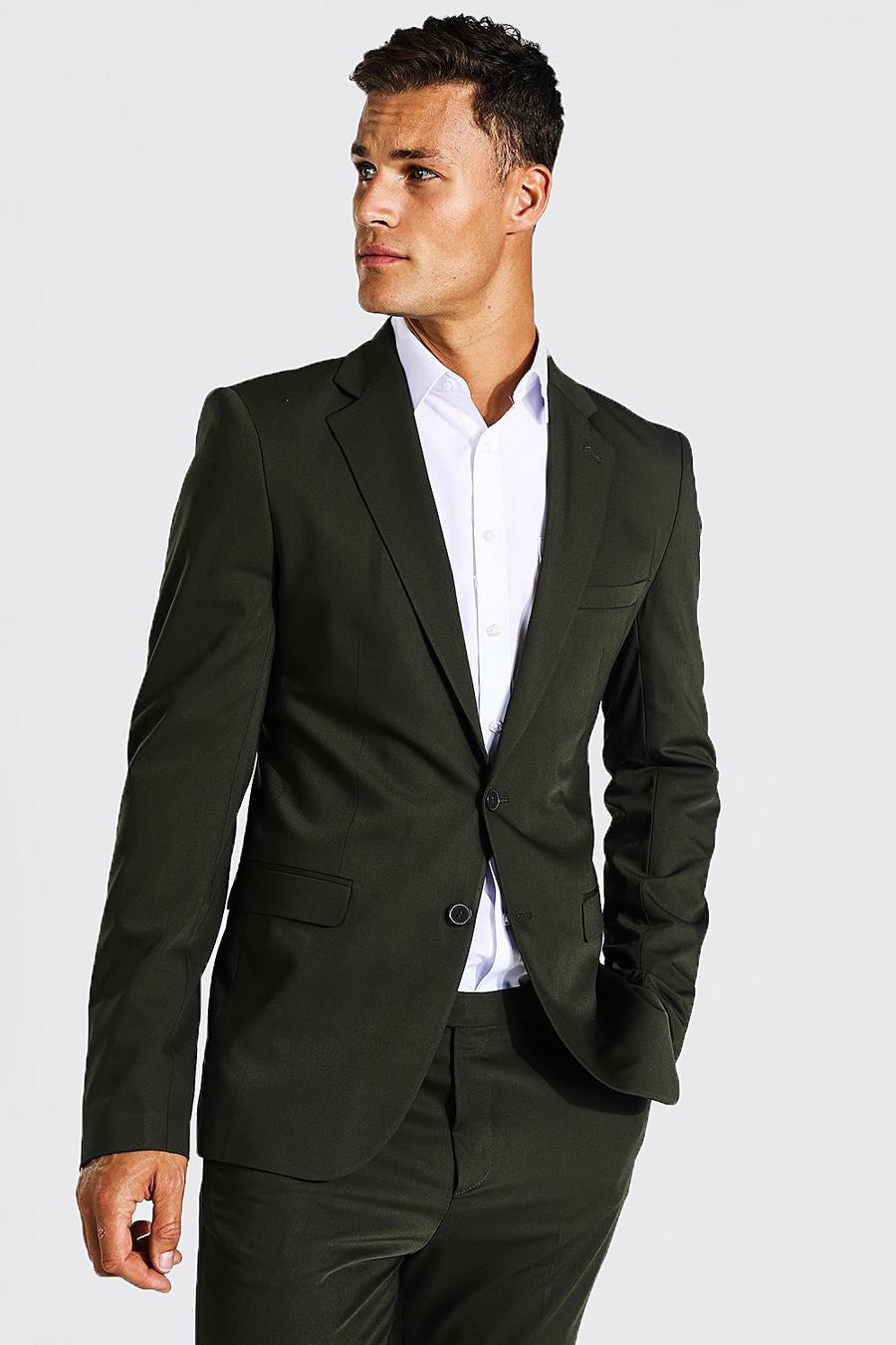 Blazer Tall Skinny Fit a monopetto, Khaki image number 1