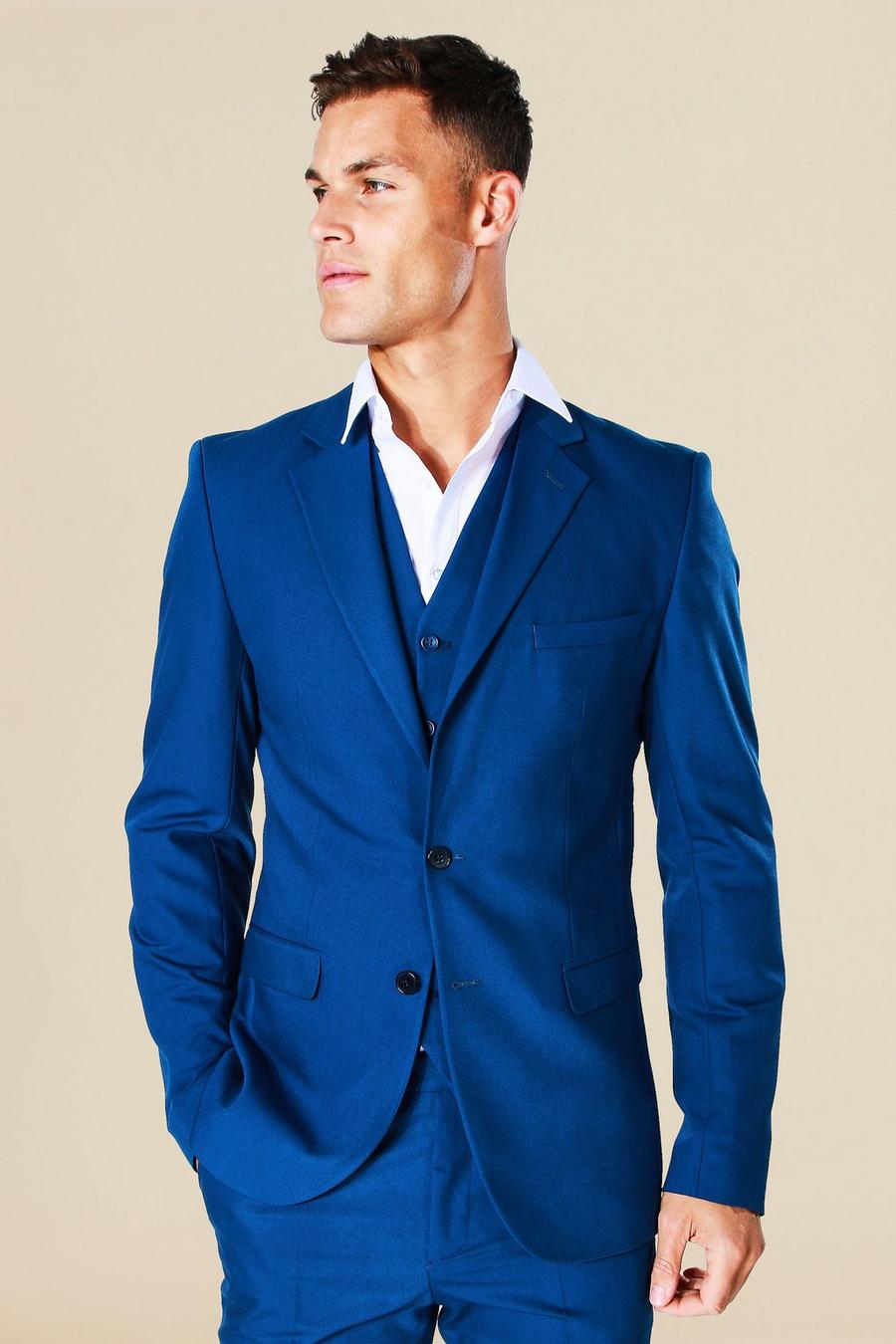 Cobalt blue Tall Skinny Single Breasted Blazer image number 1