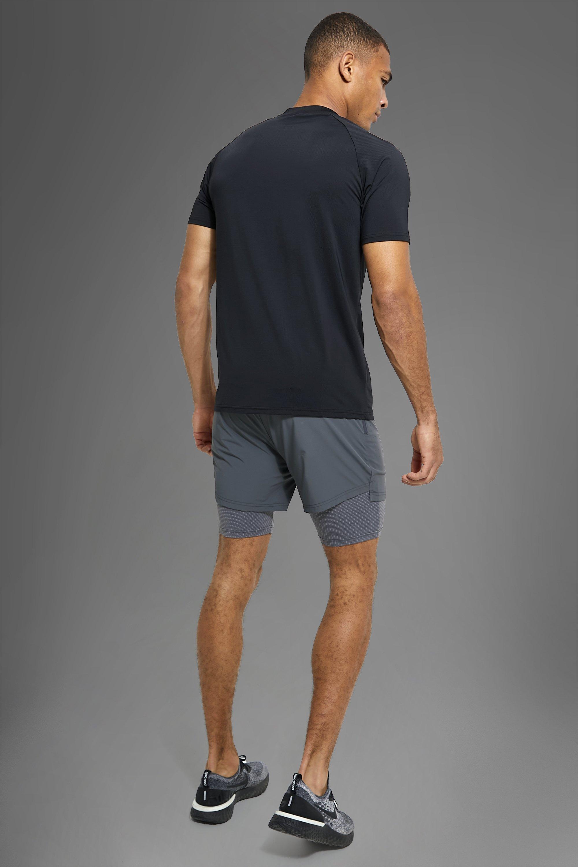 Man Active Gym Tech 2 In 1 Shorts