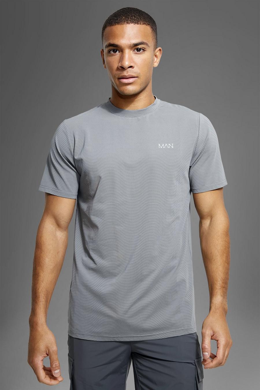 Grey Man Active Gym Performance Printed T Shirt image number 1